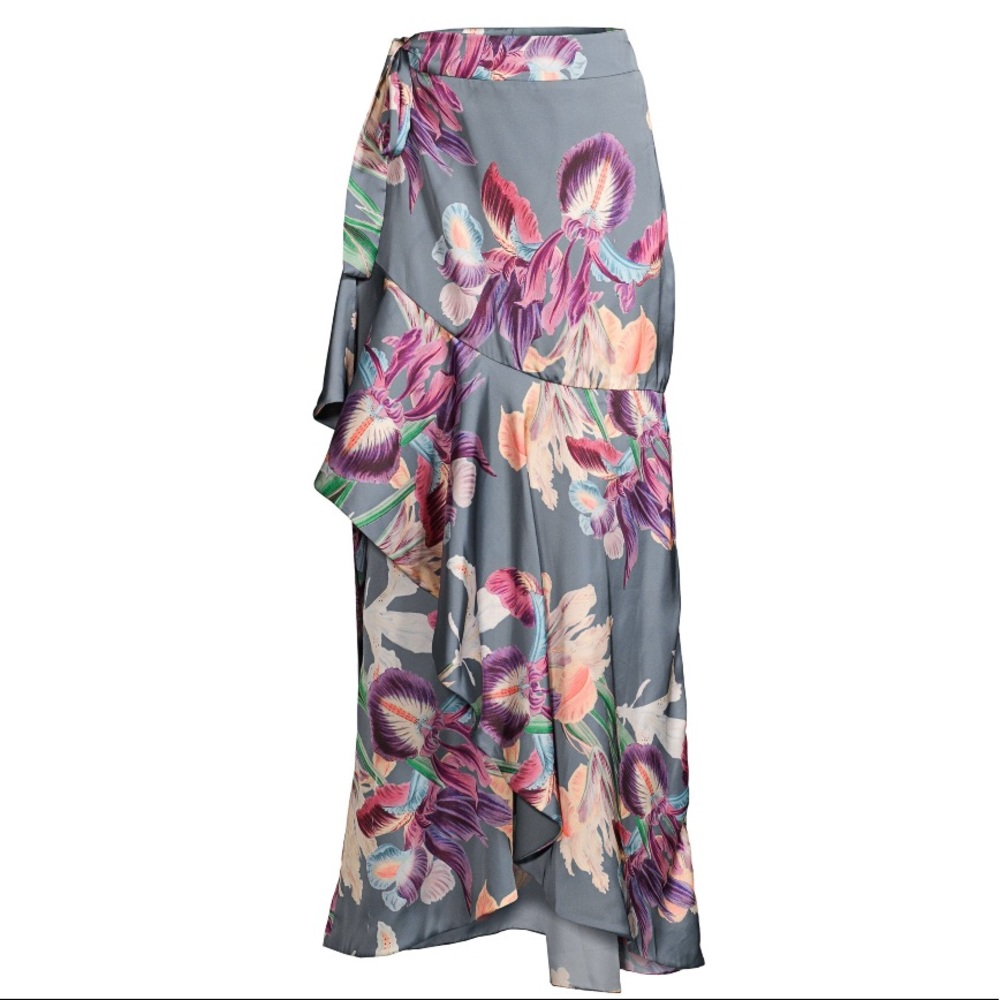 PatBo Grace Floral Wrap Maxi Skirt